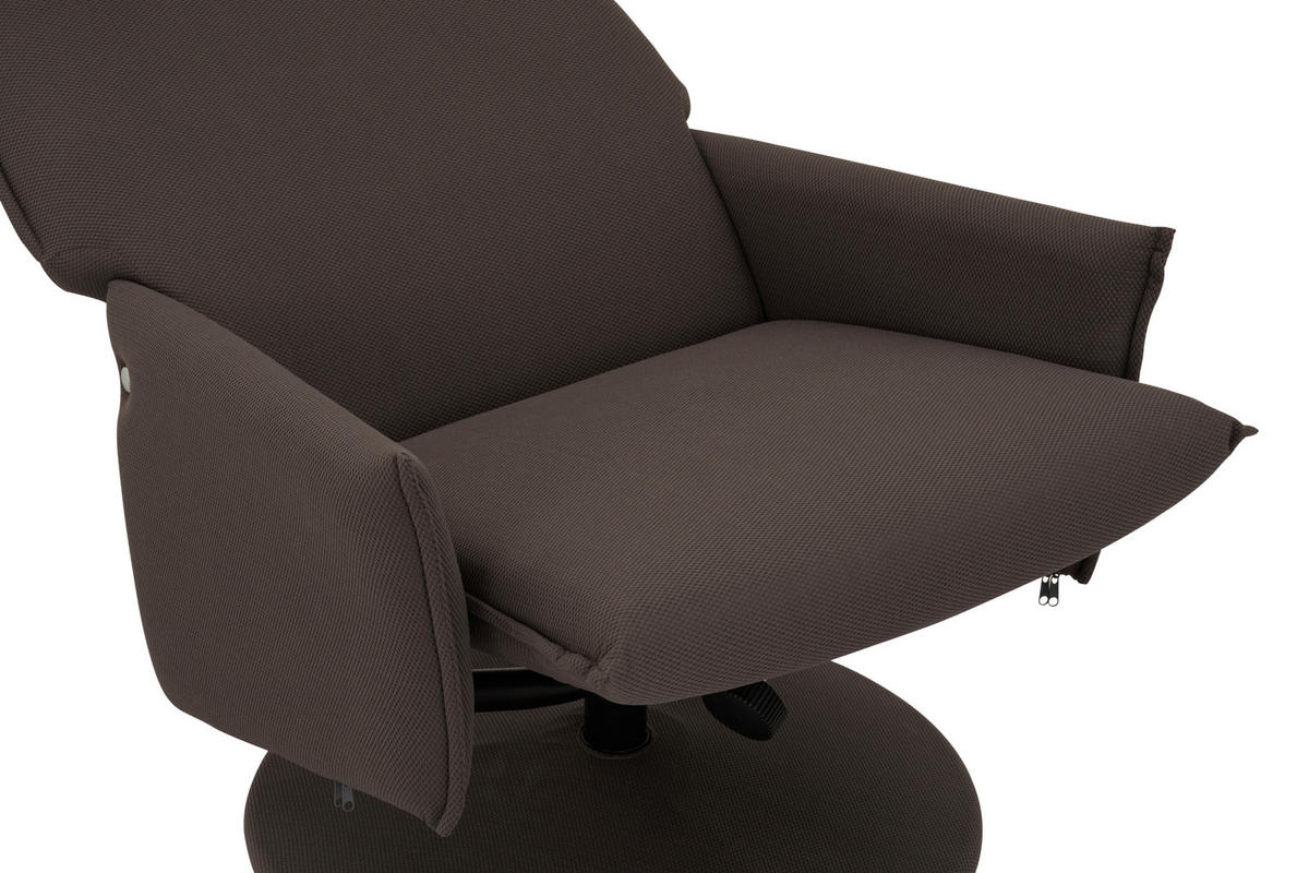 RELAXSESSELSET Webstoff Hocker    - Graubraun/Grau, MODERN, Textil/Metall (69/95/80/80/107,5cm) - P & B