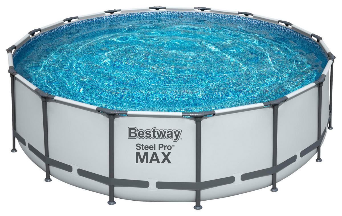 BAZÉN 488/122 cm - modrá/sivá, Basics, kov/plast (488/122cm) - Bestway