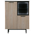 HIGHBOARD 90/120/43 cm  in Schwarz, Eichefarben  - Eichefarben/Schwarz, Trend, Holzwerkstoff/Metall (90/120/43cm) - Carryhome