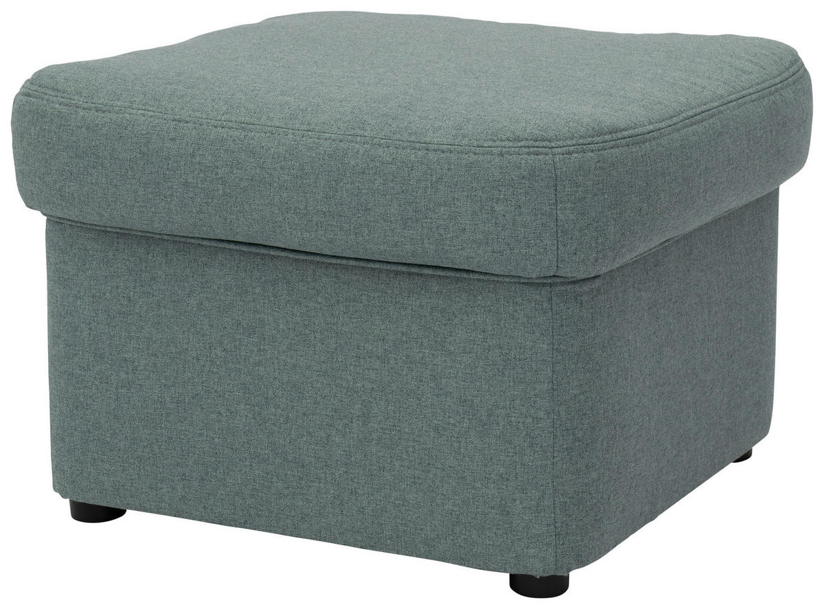 HOCKER Webstoff Hellblau  - Schwarz/Hellblau, KONVENTIONELL, Kunststoff/Textil (60/40/60cm) - MID.YOU