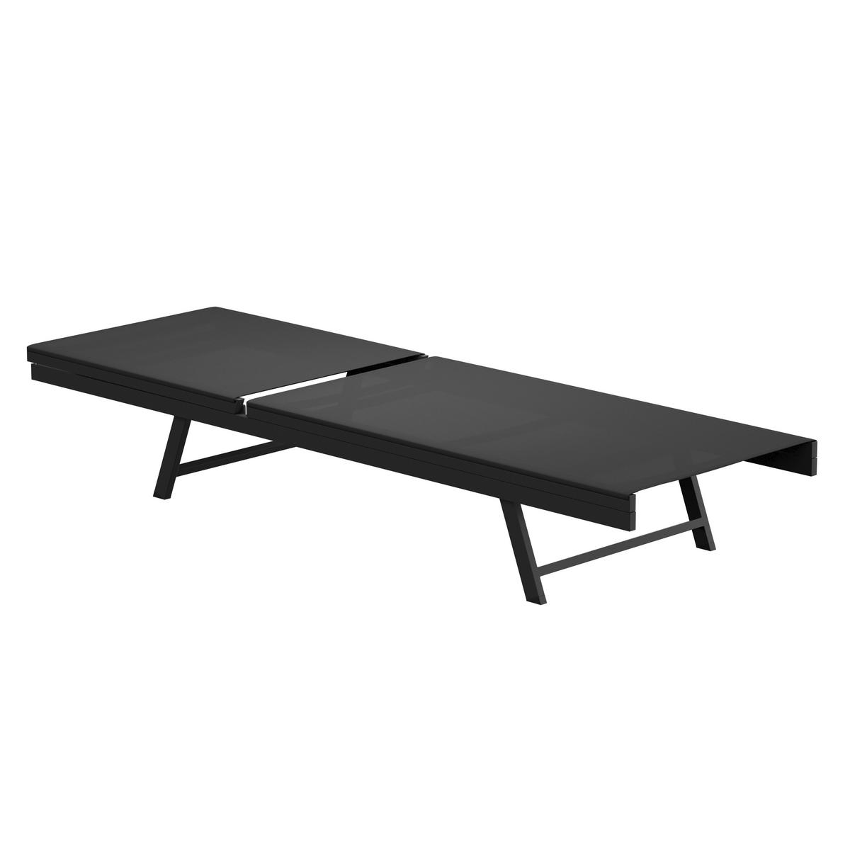 LEŽALJKA  crna  metal, tekstil      - crna, Basics, metal/tekstil (64/30/197cm) - Ambia Garden