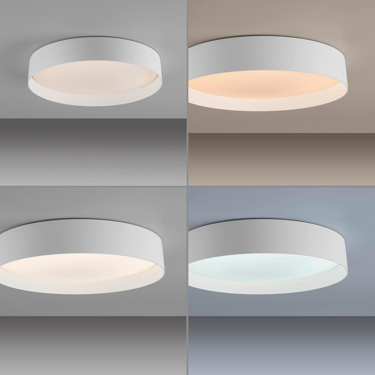 LED-DECKENLEUCHTE Tavoli 39/39/7.3 cm   - Weiß, KONVENTIONELL, Kunststoff/Metall (39/39/7.3cm) - Schöner Wohnen