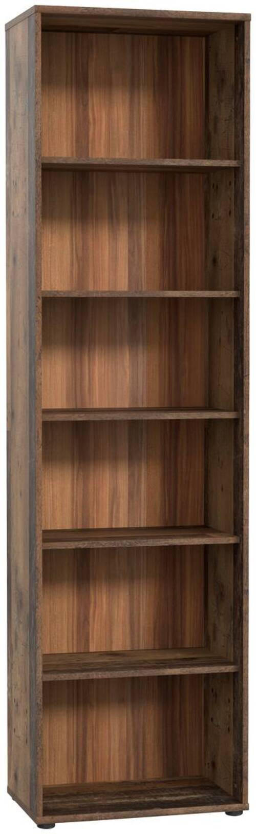 REGAL  54/197,5/34,8 cm Dunkelbraun, Graubraun  - Dunkelbraun/Graubraun, Design, Holzwerkstoff (54/197,5/34,8cm)