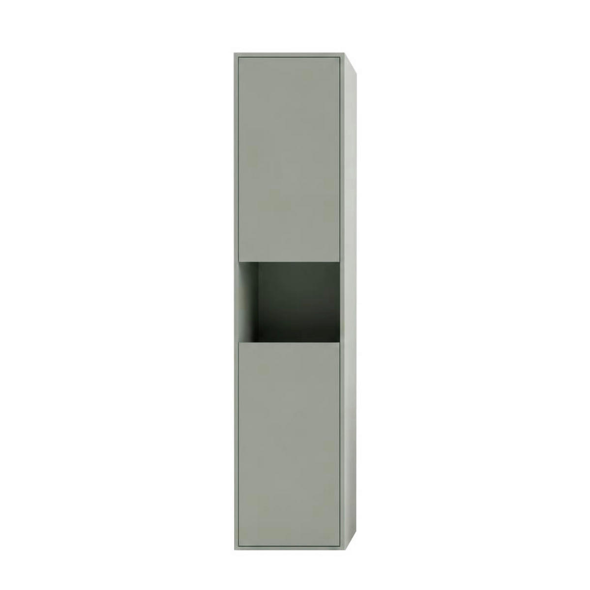 HOCHSCHRANK 42/197/33 cm  - Schilfgrün/Schwarz, Trend, Holzwerkstoff/Kunststoff (42/197/33cm) - MID.YOU