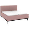 POLSTERBETT Matratze, Lattenrost, Bettkasten 180/200 cm  in Altrosa  - Graphitfarben/Altrosa, Design, Holz/Textil (180/200cm) - Musterring