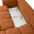 ECKSOFA in Flachgewebe Rostfarben  - Rostfarben/Schwarz, KONVENTIONELL, Kunststoff/Textil (274/174cm) - Carryhome
