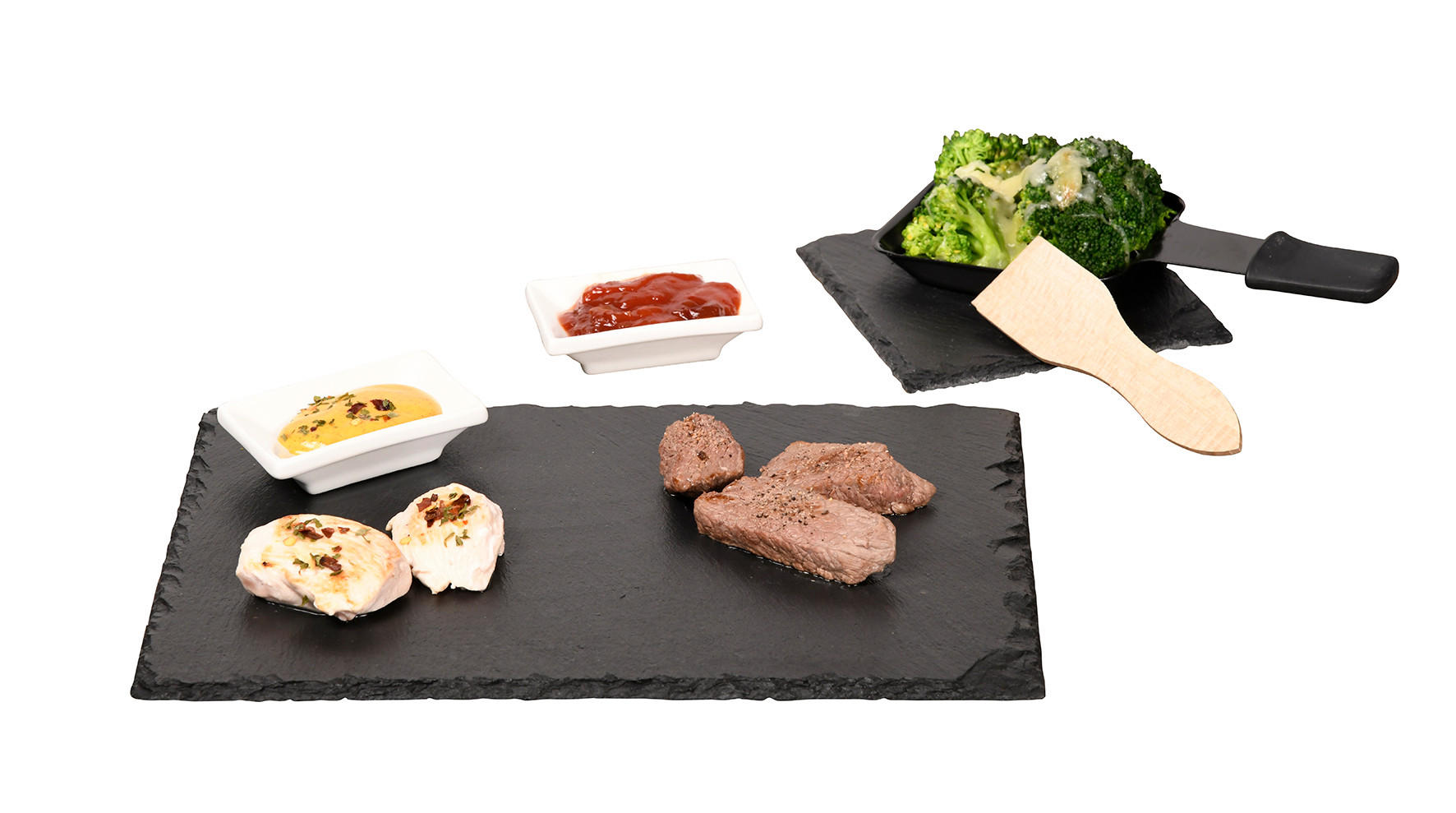 SERVIERSCHALENSET   - Schwarz, Basics, Stein (32,5/17,5/23cm) - Kesper