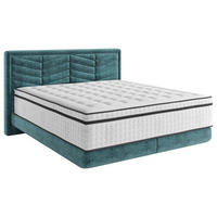 BOXSPRING KREVET    160/200 cm  - crna/plava, Konvencionalno, tekstil/plastika (160/200cm) - Carryhome