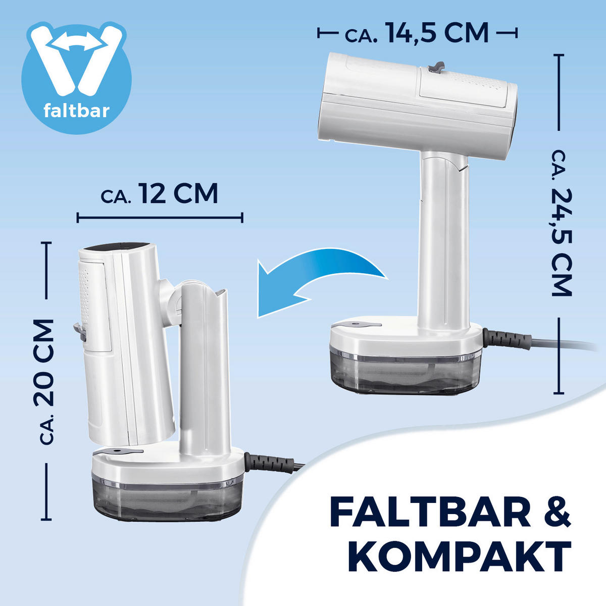 DAMPFBÜRSTE AeroTech 4000  - Weiß, Basics, Kunststoff (24,5/11/14,5cm) - CLEANMAXX