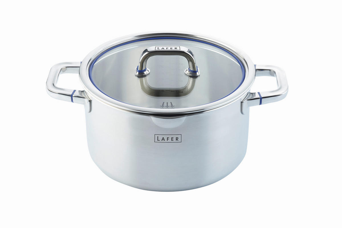 FLEISCHTOPF Lafer  - Transparent/Silberfarben, Basics, Glas/Metall (24cm) - Johann Lafer