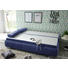 SCHLAFSOFA in Textil, Holzwerkstoff Blau - Blau/Silberfarben, KONVENTIONELL, Holzwerkstoff/Kunststoff (208/95/105cm) - Carryhome SCHLAFSOFA in Textil, Holzwerkstoff Blau - Blau/Silberfarben, KONVENTIONELL, Holzwerkstoff/Kunststoff (208/95/105cm) - Carryhome