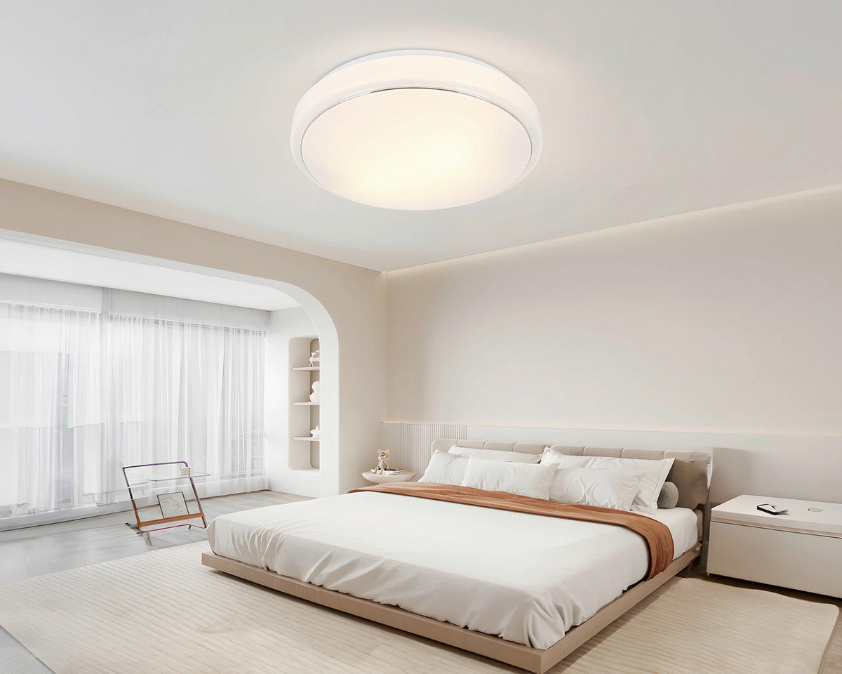 PLAFONJERA  - boja hroma/bela, Osnovno, metal/plastika (39/9cm) - Boxxx