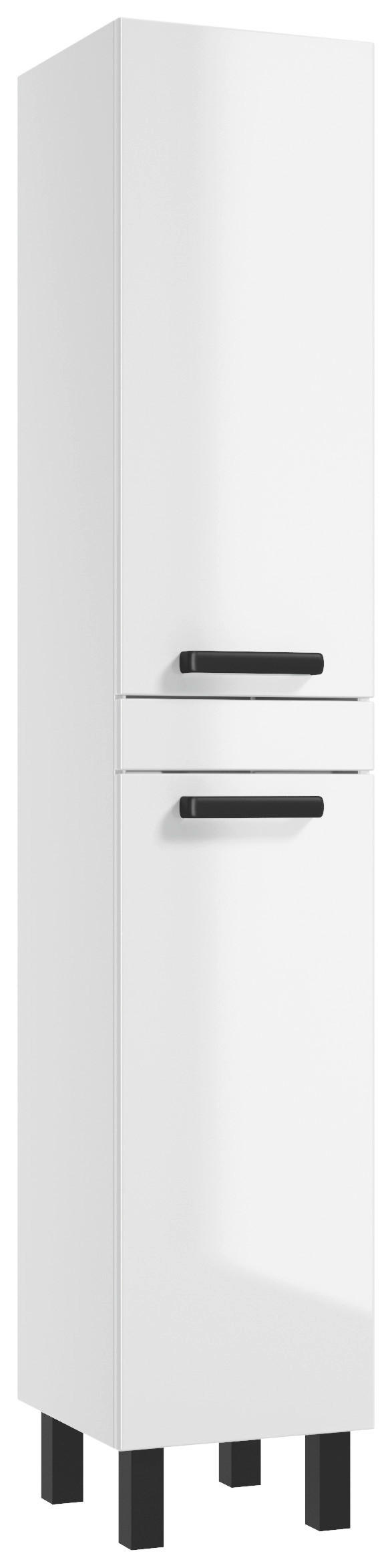 VISOKA OMARA 33/170/33 cm  - črna/bela, Basics, kovina/umetna masa (33/170/33cm) - Boxxx