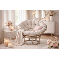 SESSEL Grau    - Creme/Grau, Natur, Holz/Textil (100/100/60cm) - MID.YOU