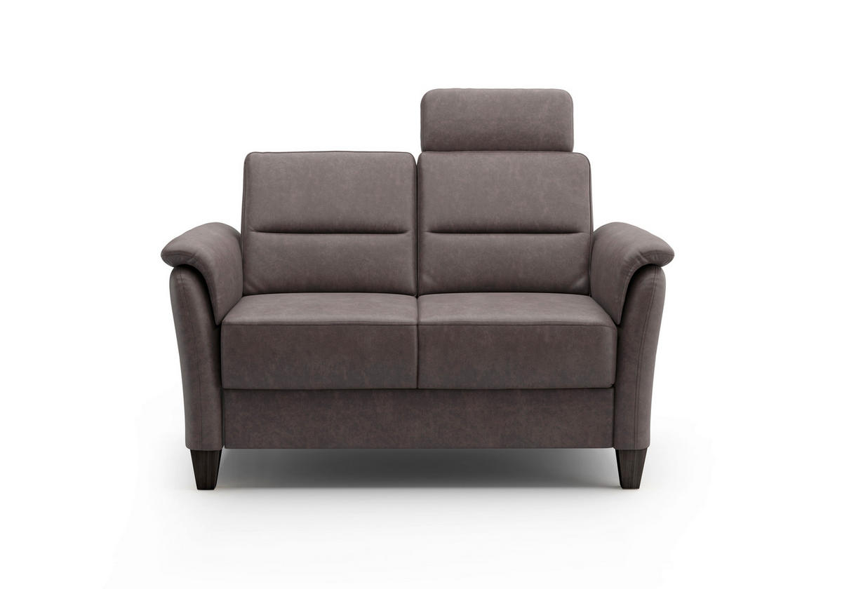 2-SITZER-SOFA Mikrofaser Braun  - Wengefarben/Braun, KONVENTIONELL, Holz/Textil (149/89/89cm) - Sit & More