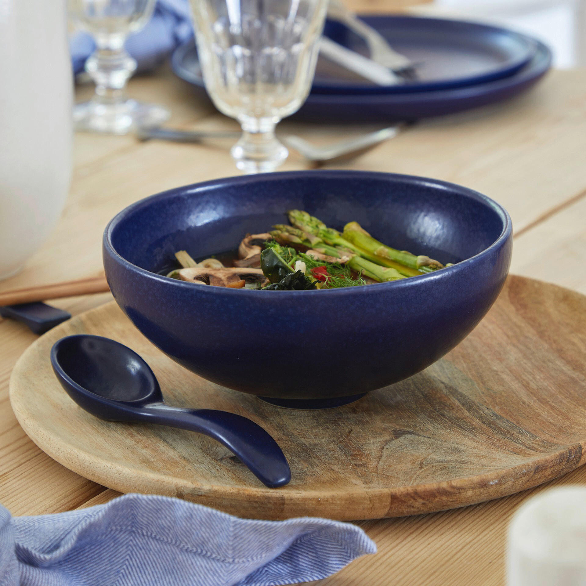 SCHÜSSELSET PACIFICA 3-teilig  - Dunkelblau, Basics, Keramik (19/8,2cm) - Costa Nova