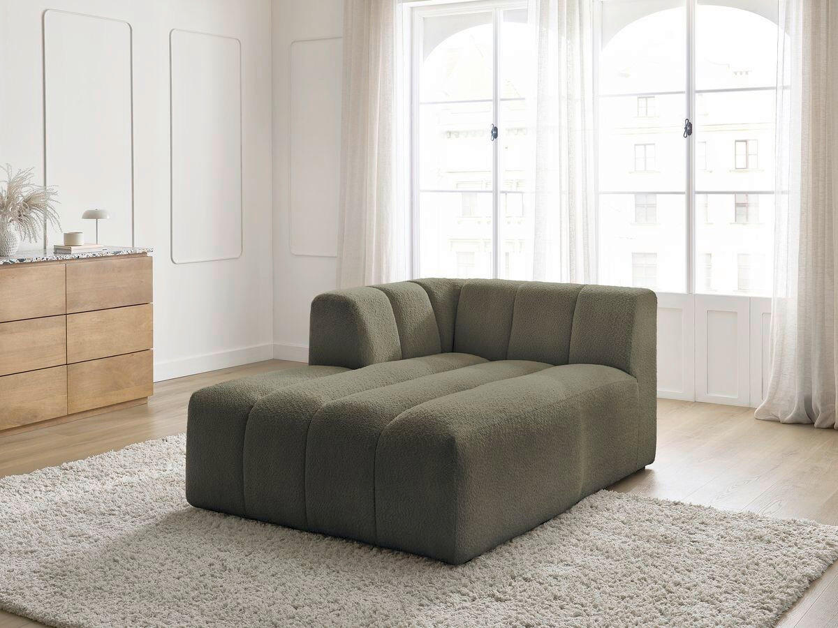 SOFAELEMENT ANNECY Bouclé Grün  - Schwarz/Grün, MODERN, Kunststoff/Textil (120/72/170cm)