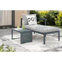 LOUNGETISCH  - Dunkelgrau, MODERN, Metall (60/34/38cm) - Ambia Garden