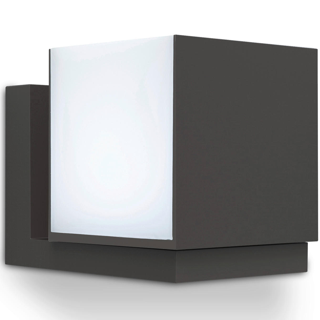 AUßENWANDLEUCHTE 14,8/11,6/10 cm   - Anthrazit/Weiß, Design, Kunststoff/Metall (14,8/11,6/10cm)