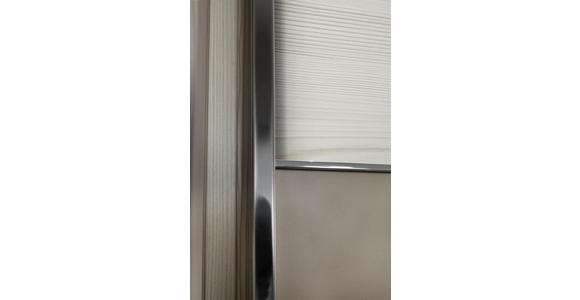 SCHWEBETÜRENSCHRANK in Eichefarben, Magnolie - Chromfarben/Eichefarben, KONVENTIONELL, Glas/Holzwerkstoff (300/236/68cm) - Voleo