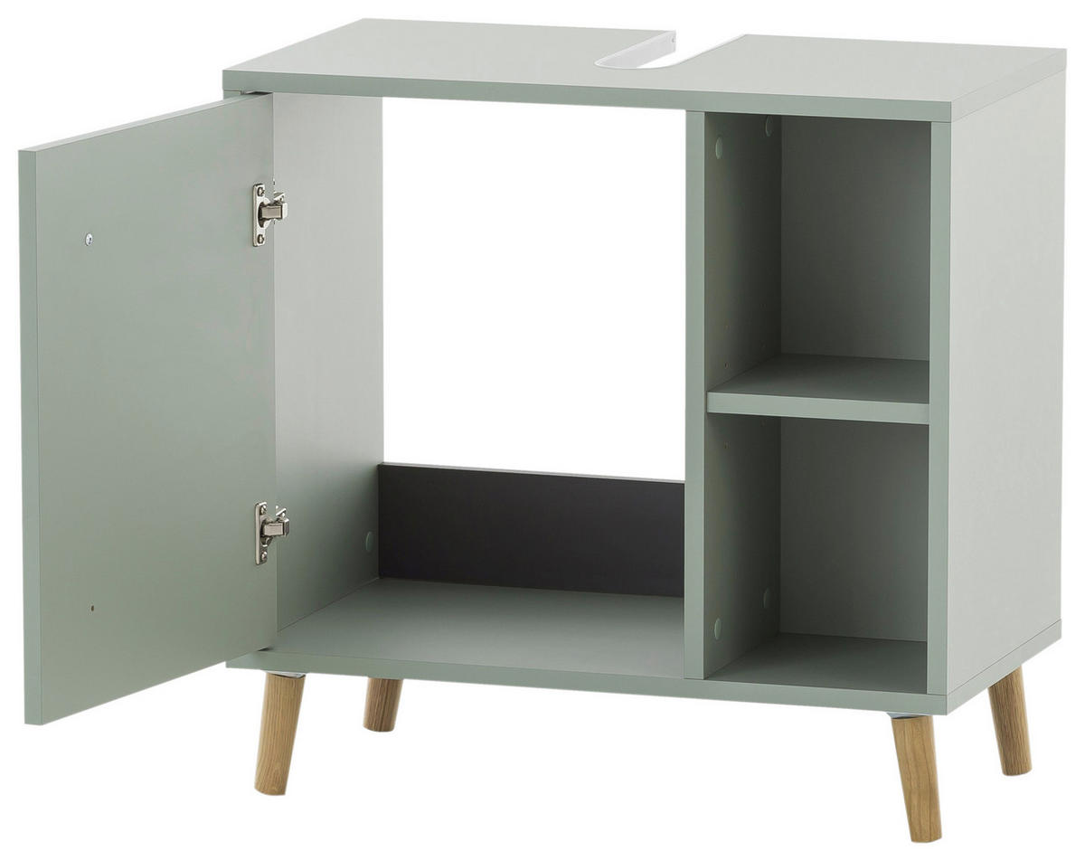 WASCHBECKENUNTERSCHRANK 60,2/59,3/33,1 cm  - Jadegrün/Salbeigrün, MODERN, Holz/Holzwerkstoff (60,2/59,3/33,1cm) - Stylife