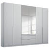 DREHTÜRENSCHRANK 271/229/54 cm 6-türig Hellgrau, Silberfarben  - Silberfarben/Hellgrau, MODERN, Holzwerkstoff (271/229/54cm) - Rauch Möbel