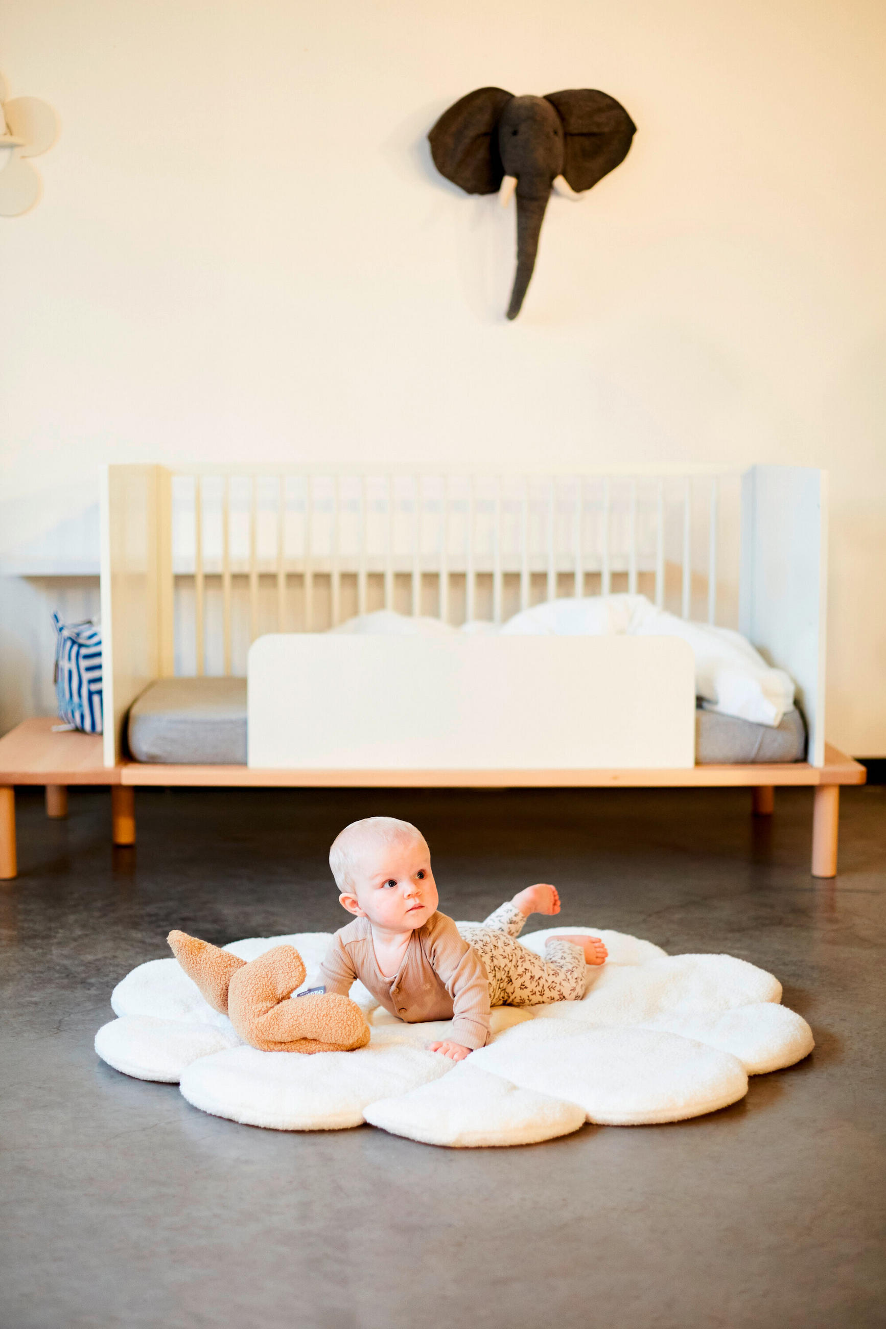 KRABBELDECKE 110/110 cm  - Gelb/Weiß, KONVENTIONELL, Textil (110/110cm) - Childhome