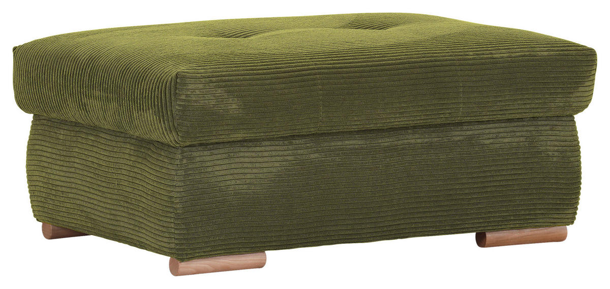 HOCKERBANK in Textil Dunkelgrün  - Dunkelgrün/Eichefarben, Konventionell, Holz/Textil (103/45/71cm) - Carryhome