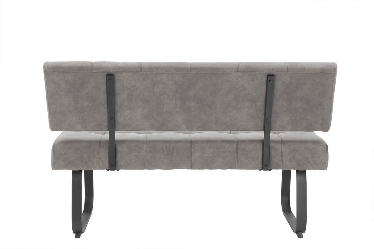 TISCHGRUPPE Mikrofaser Grau  - Grau, MODERN, Textil/Metall (120 - 160/76/80cm) - MID.YOU