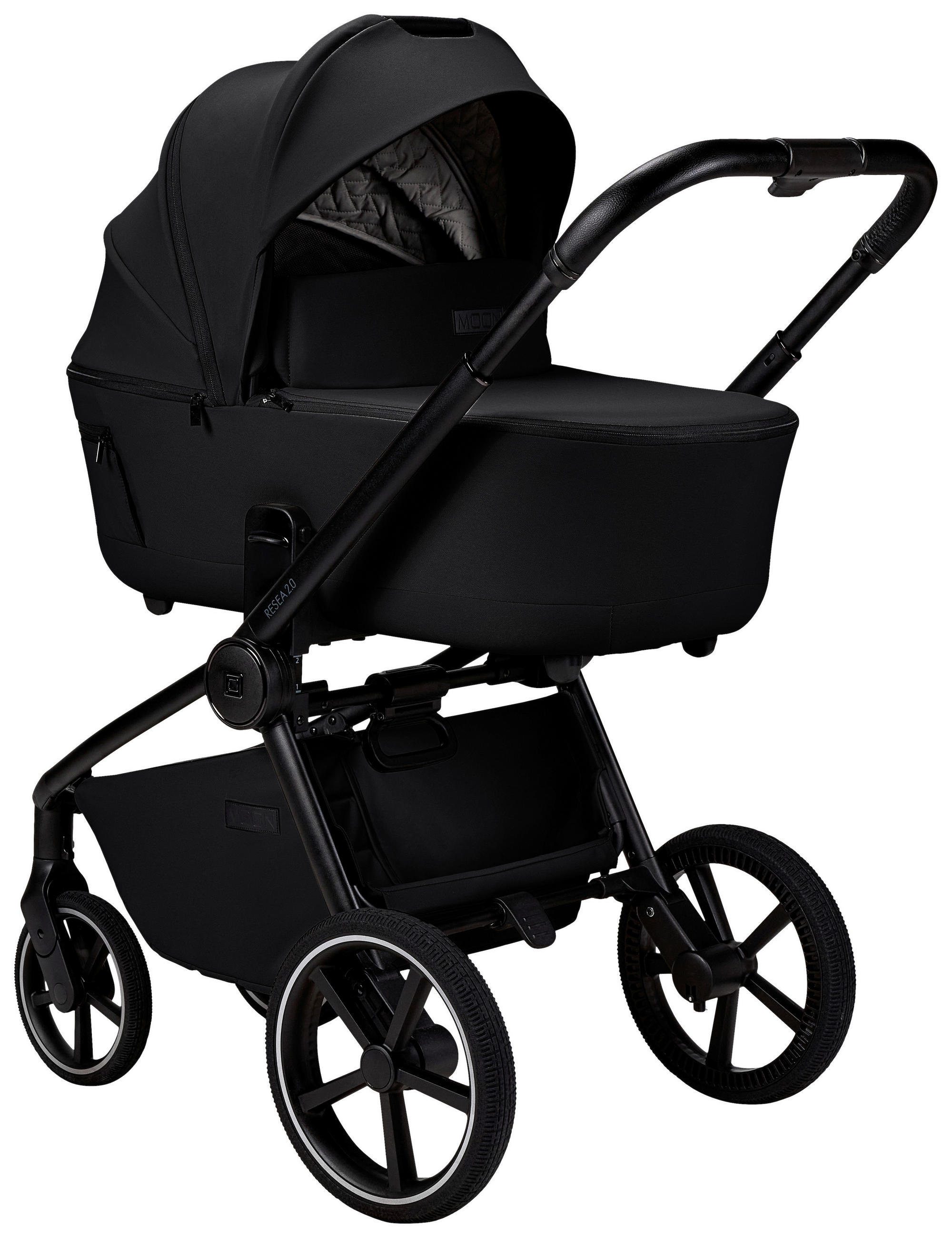 KOMBIKINDERWAGEN  Resea 2.0  Onyx  - Schwarz, Basics, Textil (96/57/114cm) - Moon