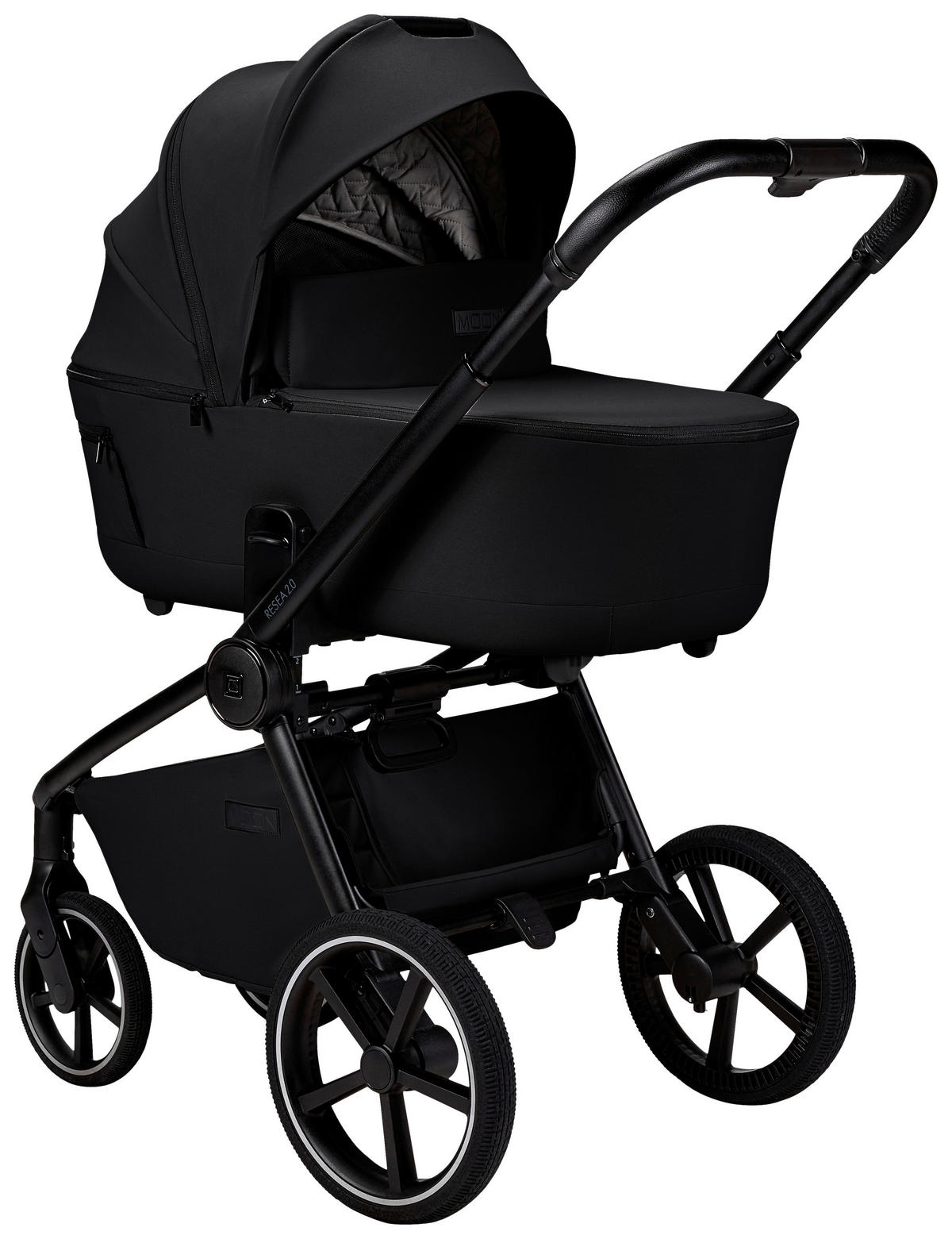 KOMBIKINDERWAGEN Resea 2.0  - Schwarz, Basics, Textil (96/57/114cm) - Moon