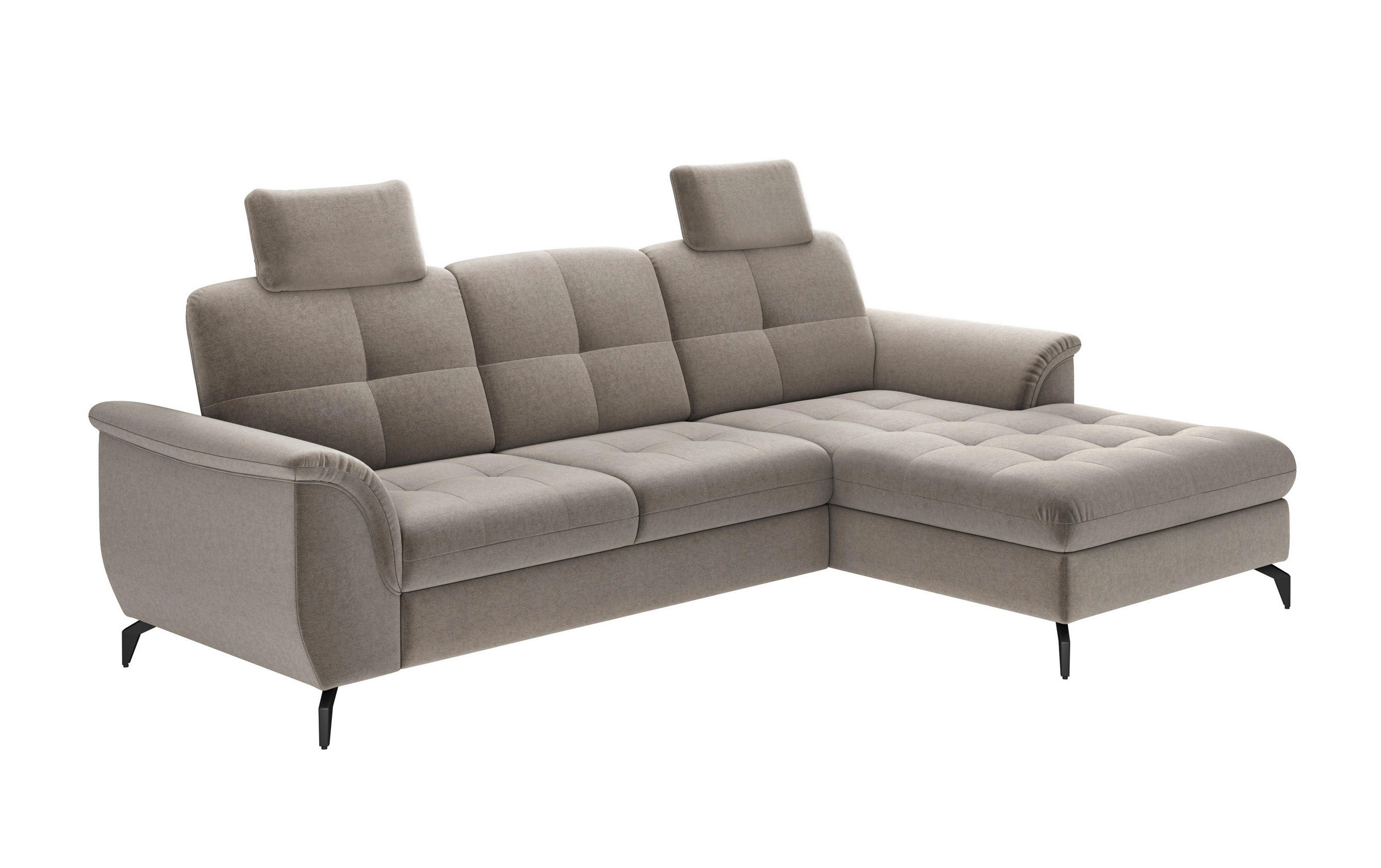 KOPFSTÜTZE in Flachgewebe  - Taupe, Modern, Textil (50/25/12cm) - Sit & More