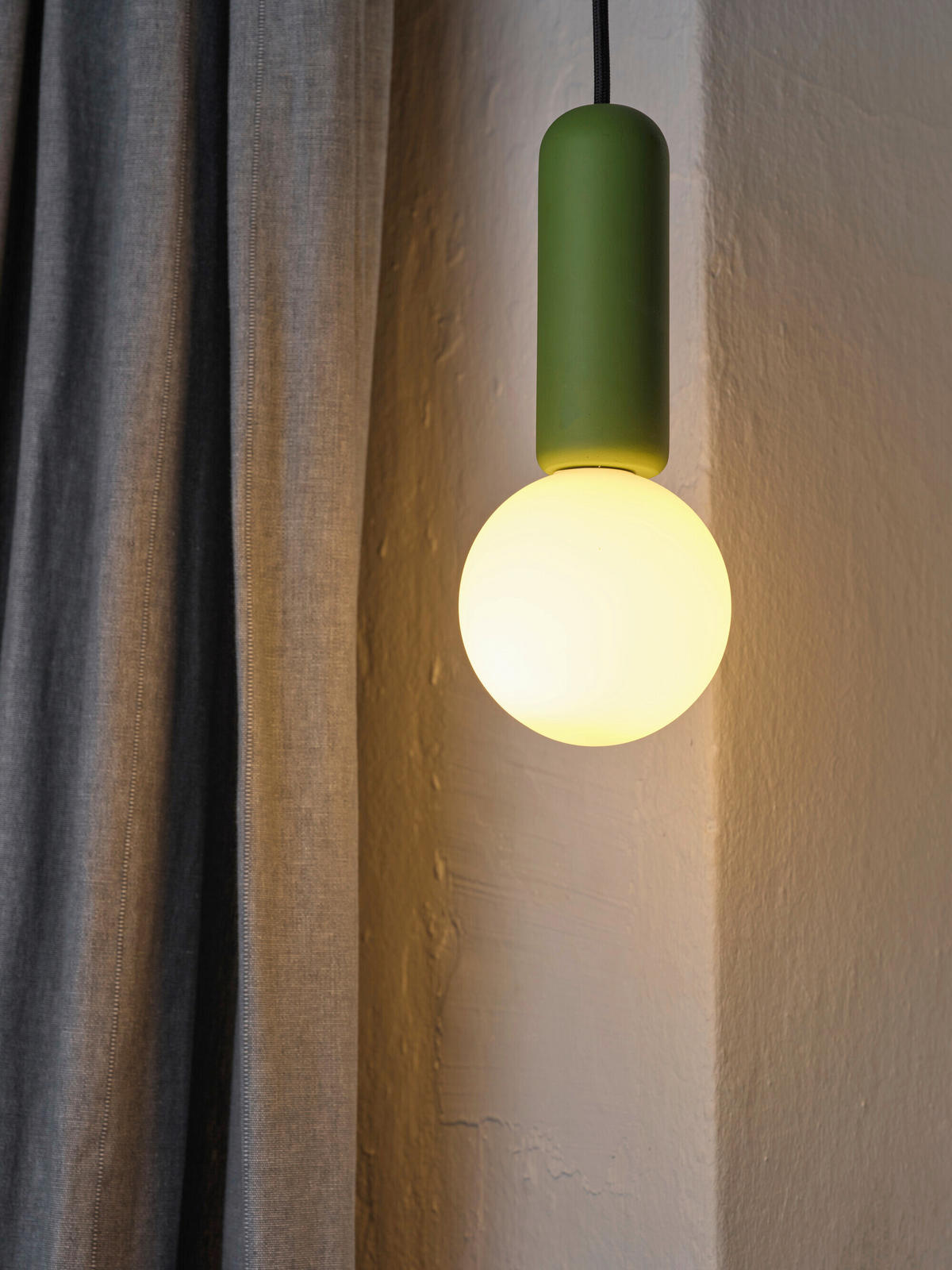 HÄNGELEUCHTE 10/120 cm  - Hellgrün, Basics, Stein (10/120cm) - Osram
