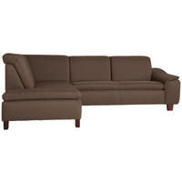 ECKSOFA  in Flachgewebe Sahara  187/247 cm  - Nussbaumfarben/Sahara, Design, Holz/Textil (187/247cm) - Max Winzer