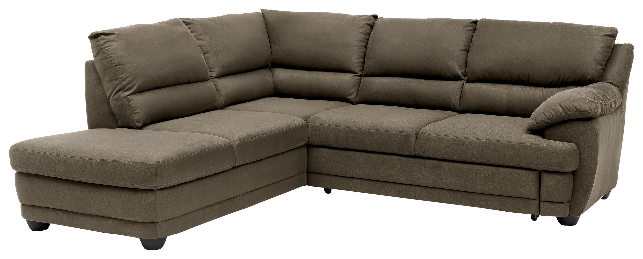 ECKSOFA in Chenille Grau  - Schwarz/Grau, Design, Kunststoff/Textil (225/246cm) - Livetastic