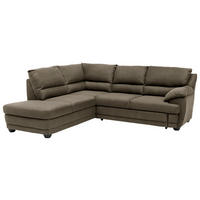 ECKSOFA in Chenille Grau  - Schwarz/Grau, Design, Kunststoff/Textil (225/246cm) - Livetastic