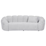 BIGSOFA in Chenille Hellgrau  - Hellgrau/Schwarz, KONVENTIONELL, Kunststoff/Textil (248/78/112cm) - Carryhome