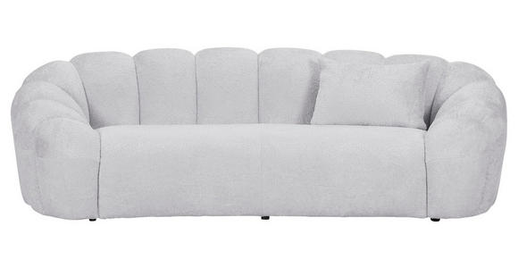 BIGSOFA in Chenille Hellgrau  - Hellgrau/Schwarz, KONVENTIONELL, Kunststoff/Textil (248/78/112cm) - Carryhome
