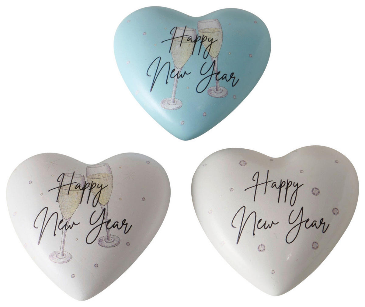 DEKOHERZ - Türkis/Weiss, Basics, Kunststoff (6/6/2cm)