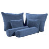 KISSENSATZ 6-teilig  - Blau, Design, Textil - Esposa