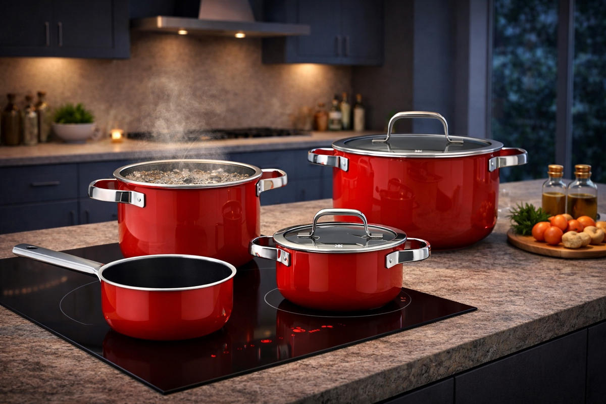 SET ŠERPI FUSIONTEC MINERAL PRO   - crvena, Osnovno, metal - WMF