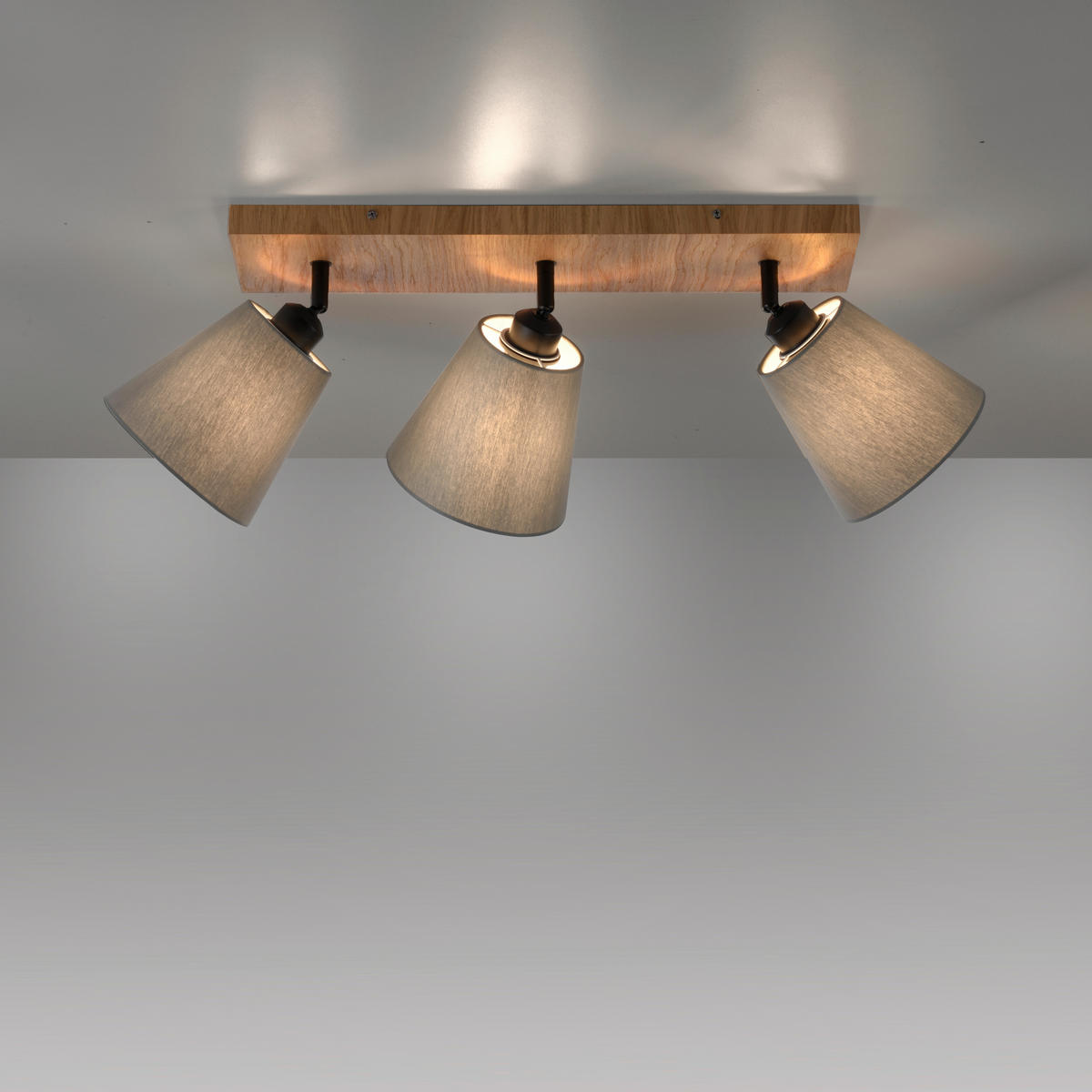 DECKENLEUCHTE    77/28/26 cm  - Natur, Holzwerkstoff/Metall (77/28/26cm)