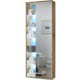 HOCHSCHRANK 55/160/30 cm - Eichefarben, Natur, Glas/Holzwerkstoff (55/160/30cm) - Xora
