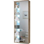 HOCHSCHRANK 55/160/30 cm  - Eichefarben, Natur, Glas/Holzwerkstoff (55/160/30cm) - Xora