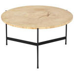 COUCHTISCH Baumscheibe Eiche furniert 70/70/38 cm rund Schwarz, Eichefarben  - Eichefarben/Schwarz, Design, Holz/Holzwerkstoff (70/70/38cm) - Waldwelt