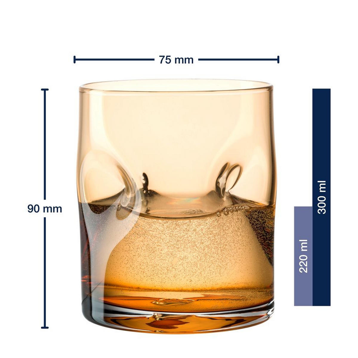 TRINKGLAS VESUVIO 300 ml  - Gelb, Basics, Glas (7,5/9/7,5cm) - Leonardo