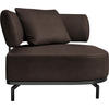 SESSEL in Echtleder Dunkelbraun  - Dunkelbraun/Schwarz, Design, Leder/Metall (98/85/98cm) - Dieter Knoll