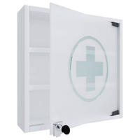 MEDIZINSCHRANK 40/32/10 cm  - Weiß, MODERN, Glas/Holzwerkstoff (40/32/10cm) - MID.YOU