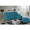 ECKSOFA in Chenille Blau  262/165 cm  - Blau/Schwarz, KONVENTIONELL, Kunststoff/Textil (262/165cm) - Livetastic