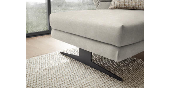 ECKSOFA  in Flachgewebe Naturfarben  176-217/279-327 cm  - Schwarz/Naturfarben, Design, Textil/Metall (176-217/279-327cm) - Dieter Knoll